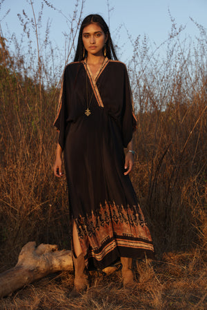 100% Crepe Silk Ayanna Dress Savannah Collection by The White Raven