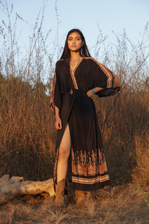 100% Crepe Silk Ayanna Dress Savannah Collection by The White Raven