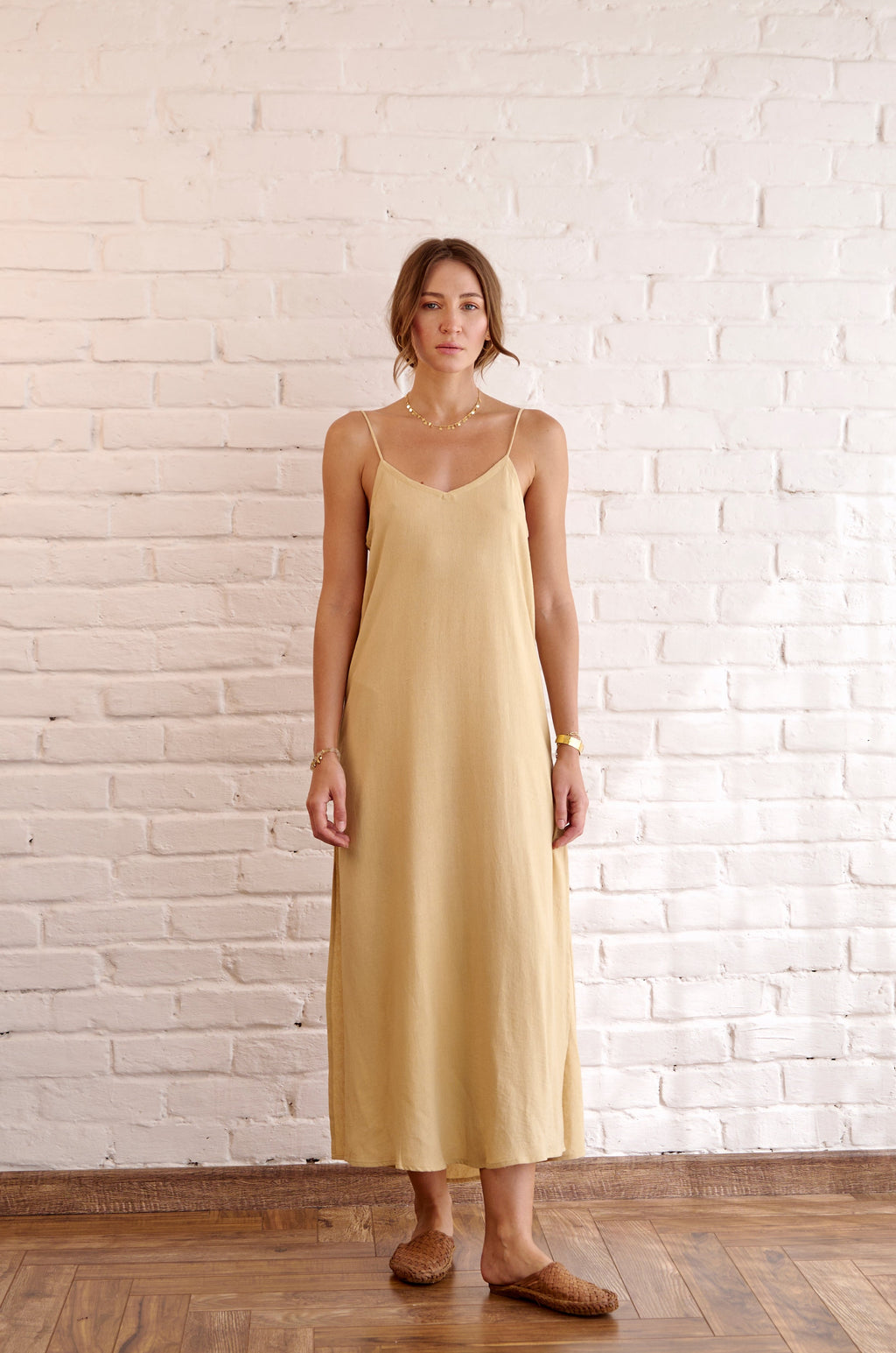 Willow Slip Dress | Almond