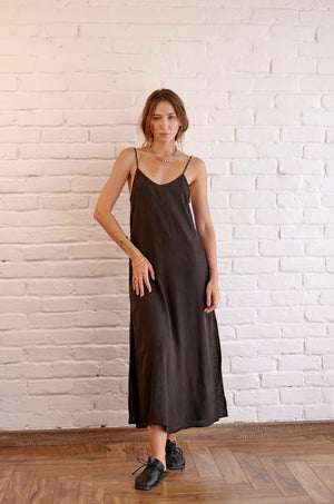 Willow Slip Dress | Noir