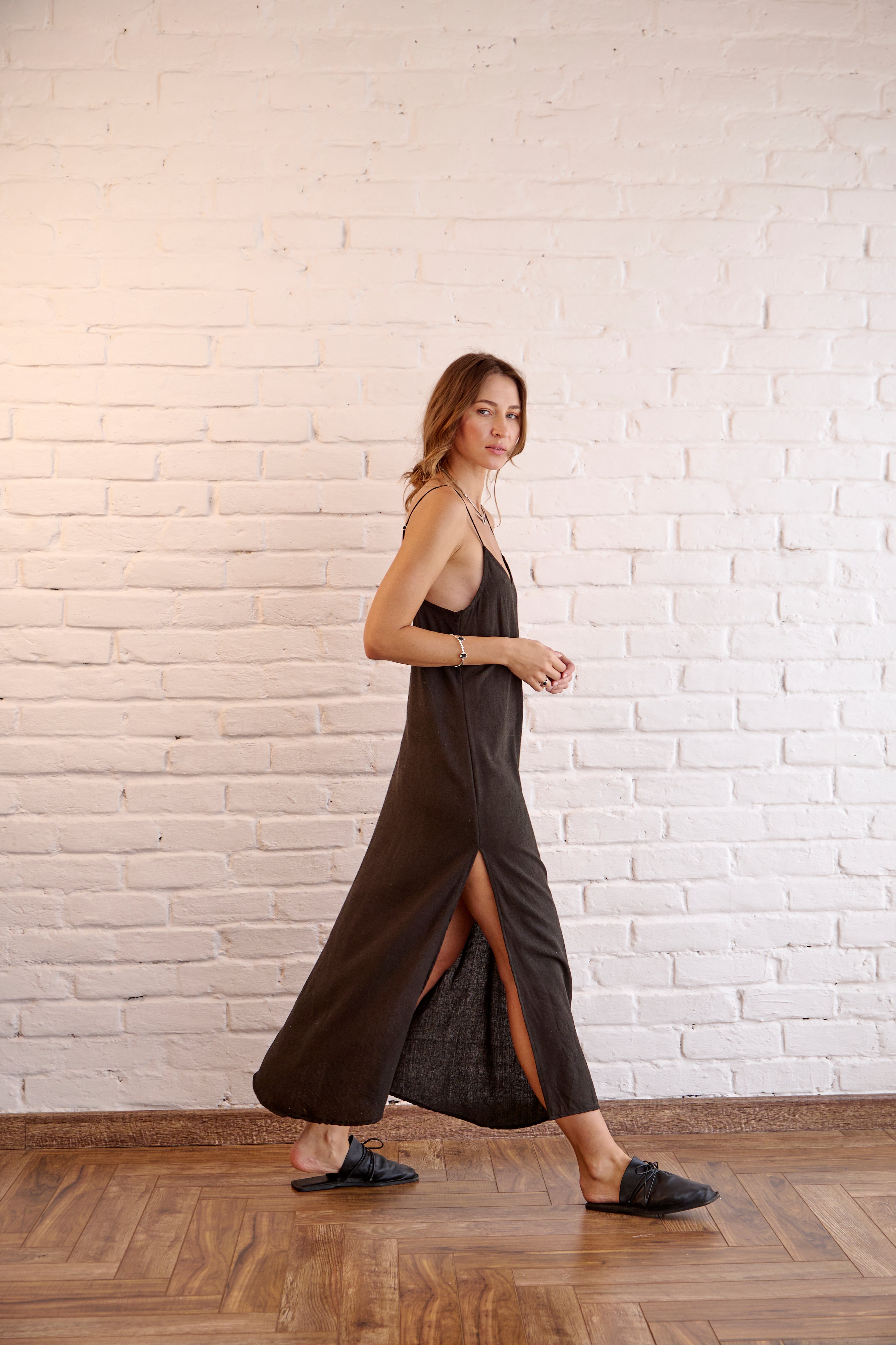 Willow Slip Dress | Noir