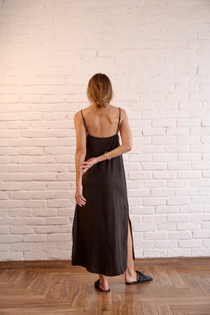 Willow Slip Dress | Noir