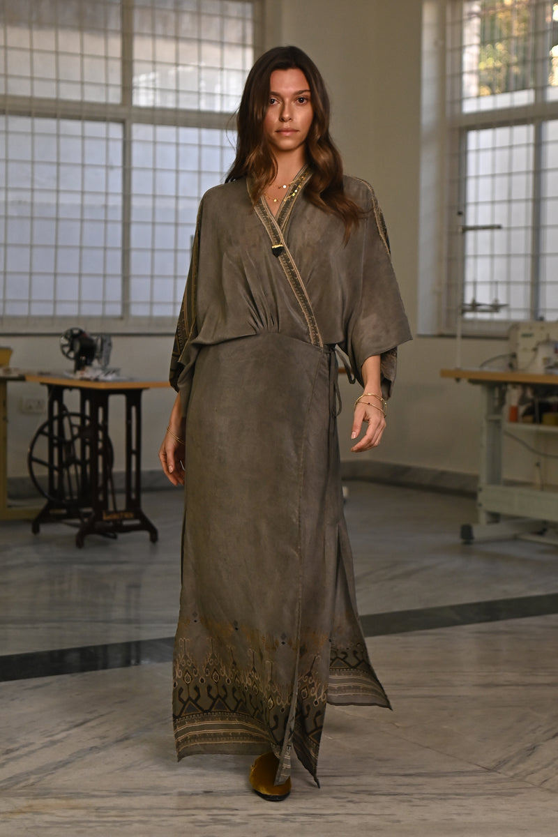 100% Crepe Silk Ayanna Dress from Savannah Collection by The White Raven Women Clothing