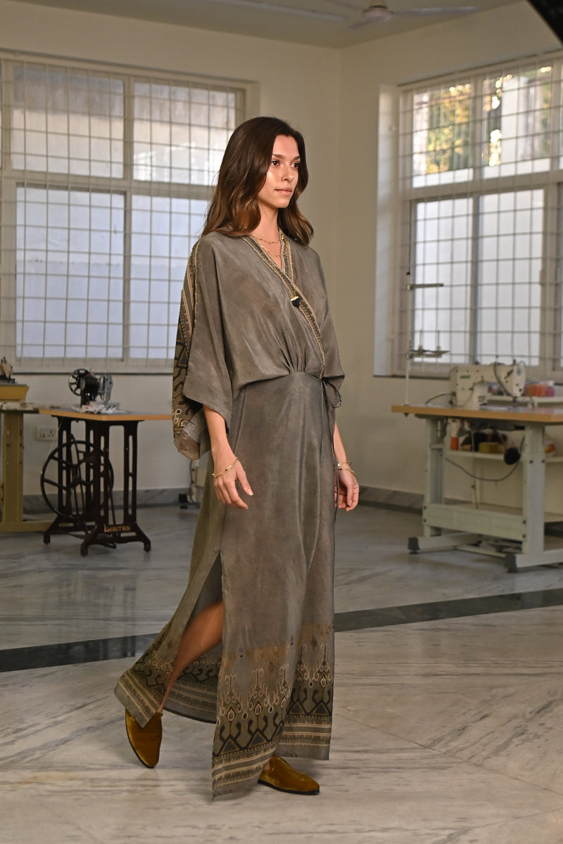 100% Crepe Silk Ayanna Dress from Savannah Collection by The White Raven Women Clothing