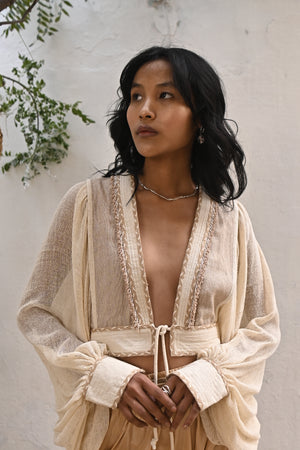 100% Raw Silk Meraki Jacket from Savannah Collection by the White Raven Women Clothing