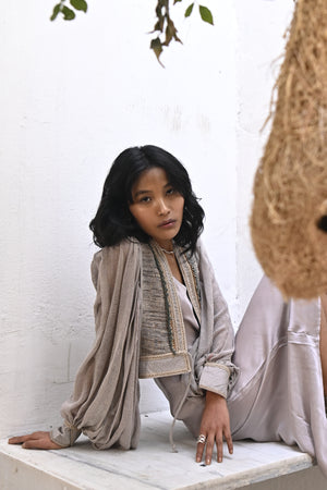 100% Raw Silk Meraki Jacket from Savannah Collection by the White Raven Women Clothing