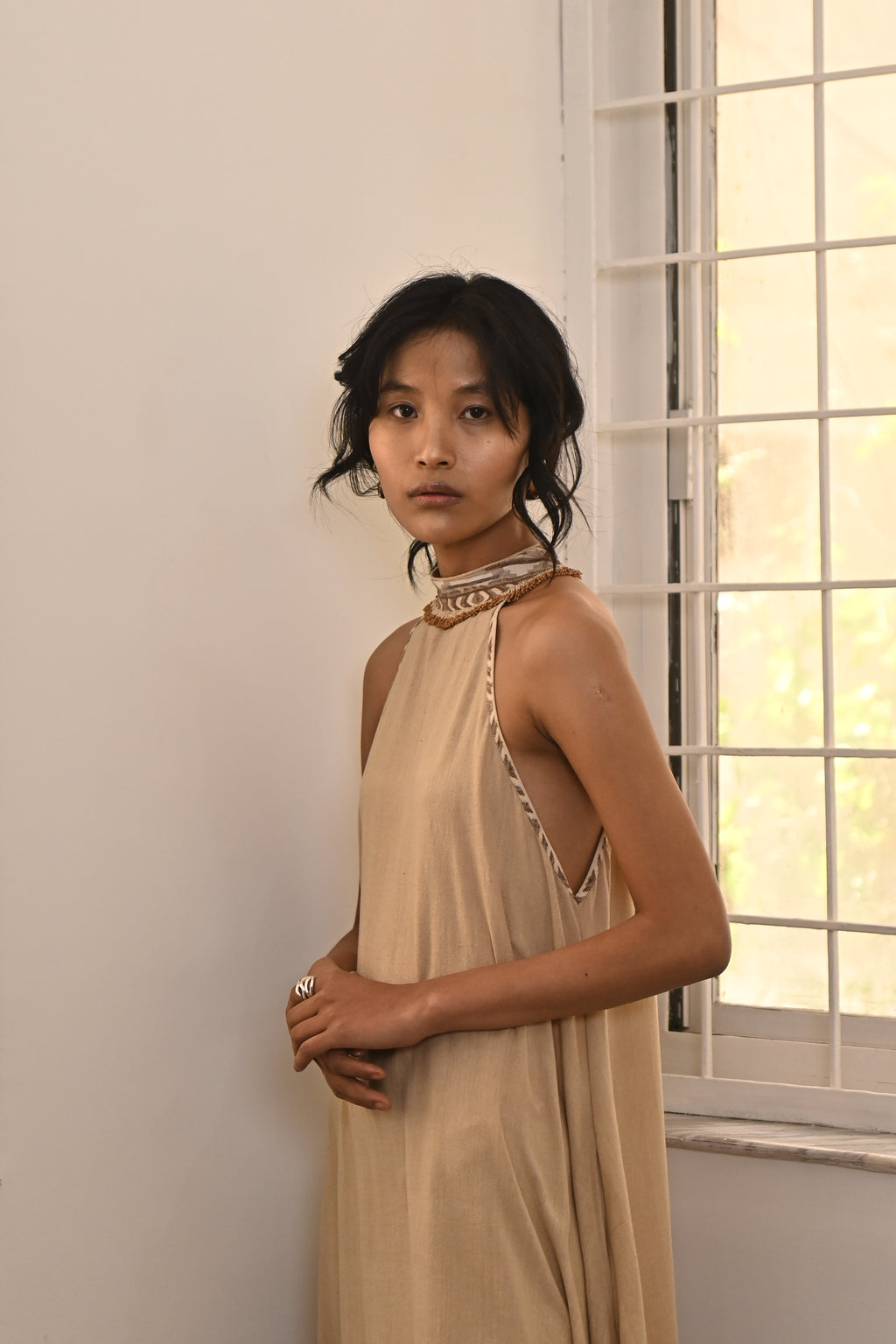 Raw Silk Hayku Dress from Savannah Collection by The White Raven Women Clothing