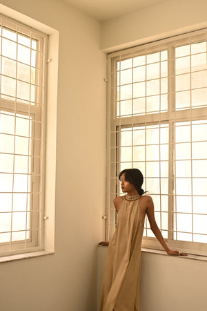 Raw Silk Hayku Dress from Savannah Collection by The White Raven Women Clothing