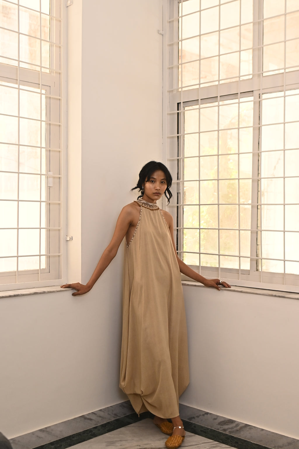 Raw Silk Hayku Dress from Savannah Collection by The White Raven Women Clothing