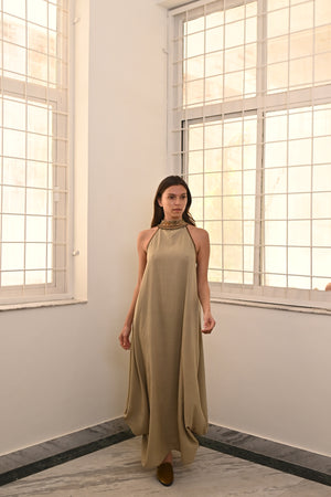 Raw Silk Hayku Dress from Savannah Collection by The White Raven Women Clothing