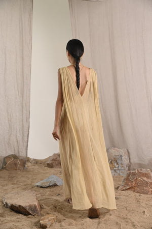 100% Crepe Silk Jala Dress from Savannah Collection by The White Raven Women Clothing