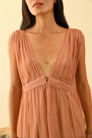 100% Crepe Silk Jala Dress from Savannah Collection by The White Raven Women Clothing