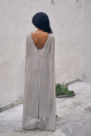 100% Crepe Silk Jala Dress from Savannah Collection by The White Raven Women Clothing