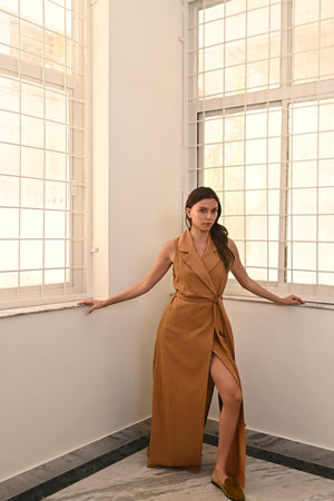 100% Raw Silk Layla Blazer Dress from Savannah Collection by the White Raven Women Clothing