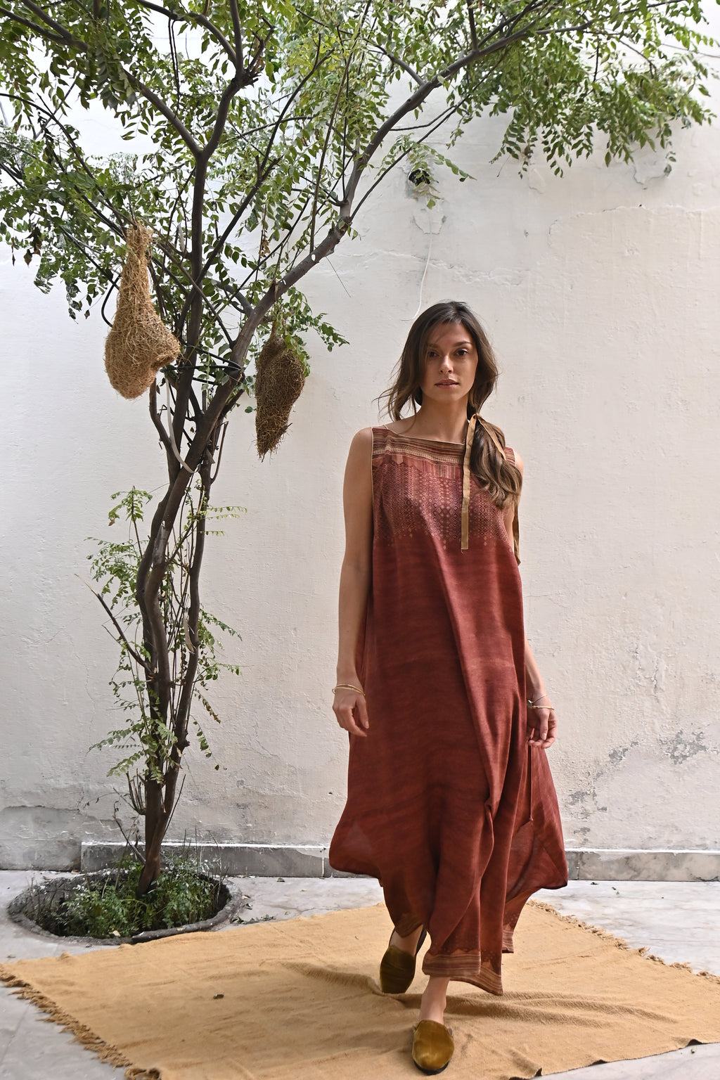 100% Crepe Silk Leah Dress from Savannah Collection by the White Raven Women Clothing