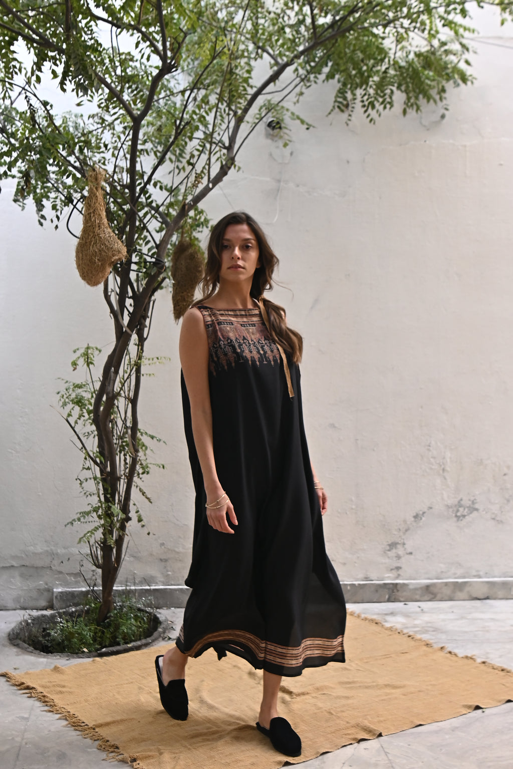 100% Crepe Silk Leah Dress from Savannah Collection by the White Raven Women Clothing