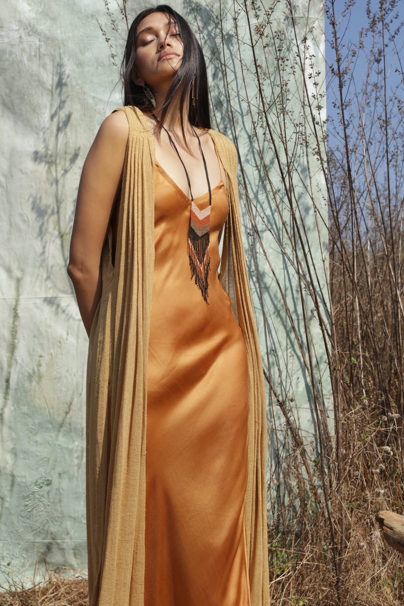 Rose Bush Fibers Hand Dyed Rose Slip Dress from Savannah Collection by the White Raven Women Clothing