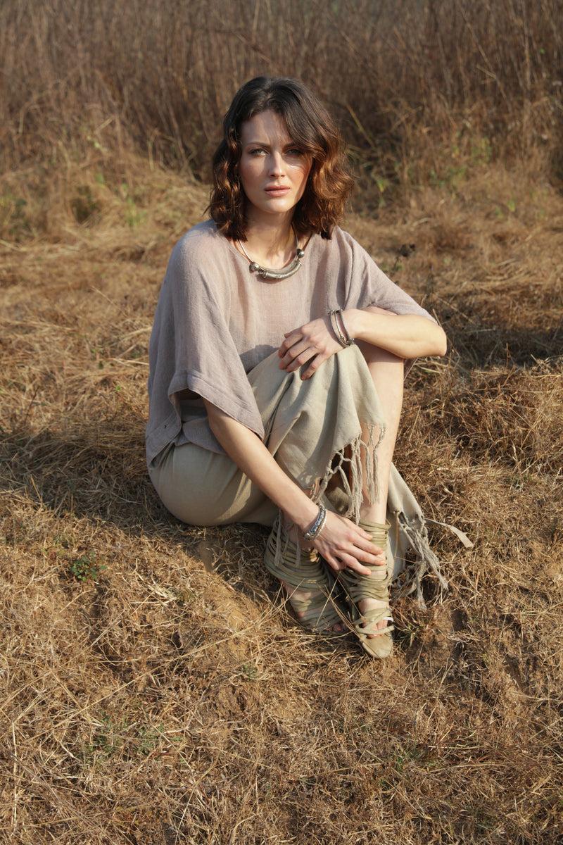 100% Raw Silk Zephyr Top from Savannah Collection by the White Raven Women Clothing