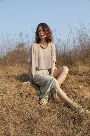 100% Raw Silk Zephyr Top from Savannah Collection by the White Raven Women Clothing