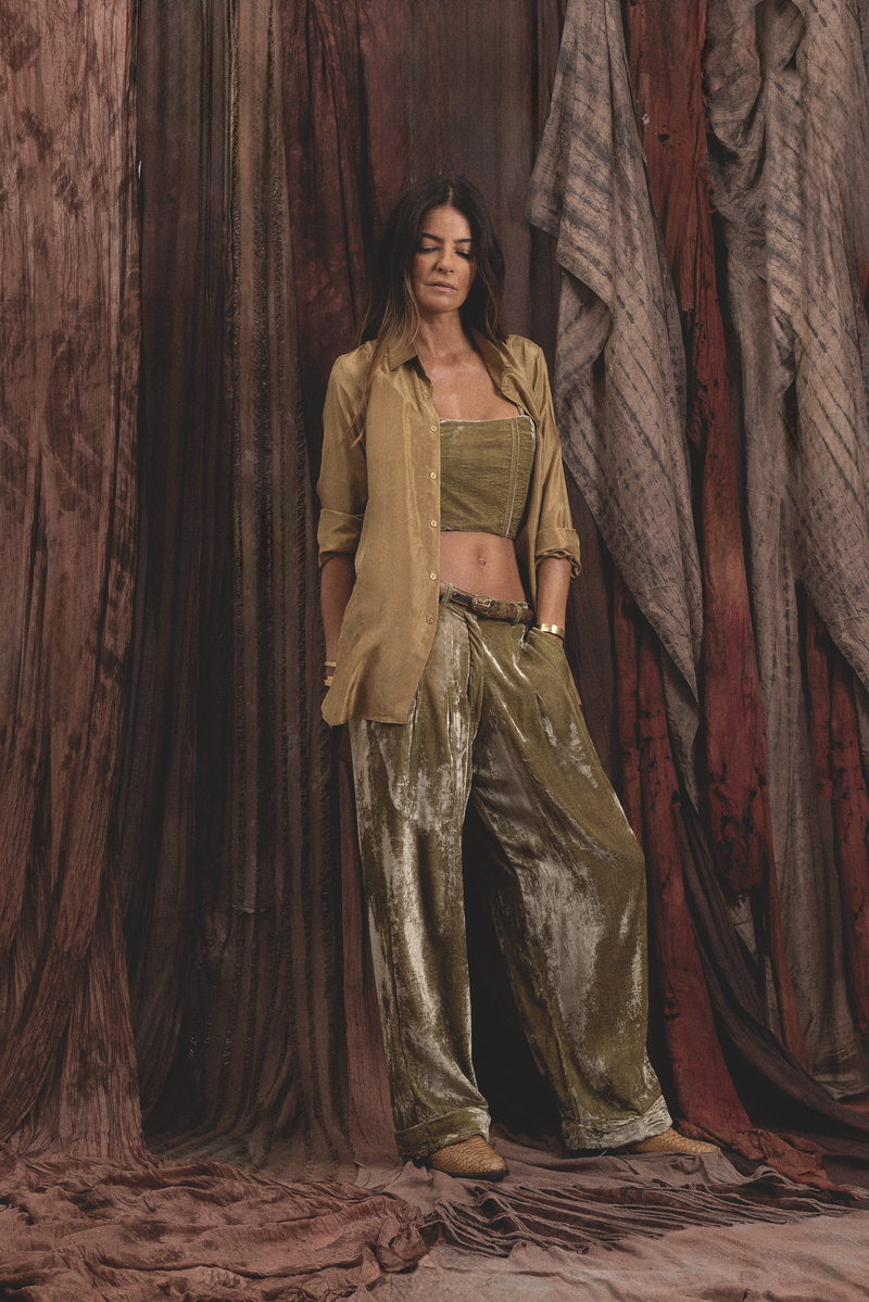 Velvet Pants – Sage