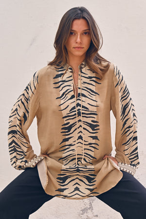 100% Crepe Silk Ella Tunic from Savannah Collection by The White Raven Women Clothing