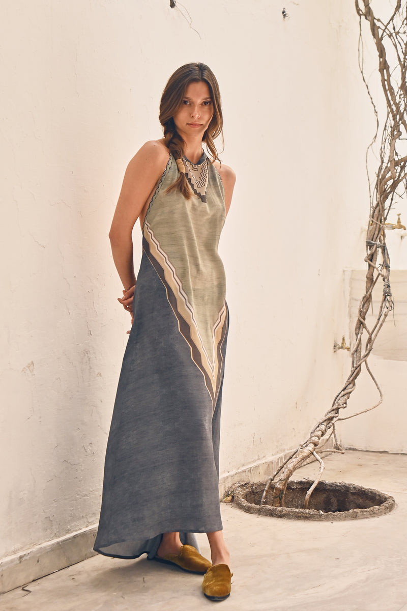 100% Crepe Silk Ajo dress savannah collection the white raven clothing