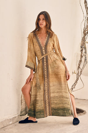 100% Crepe Silk Athena dress savannah collection the white raven clothing