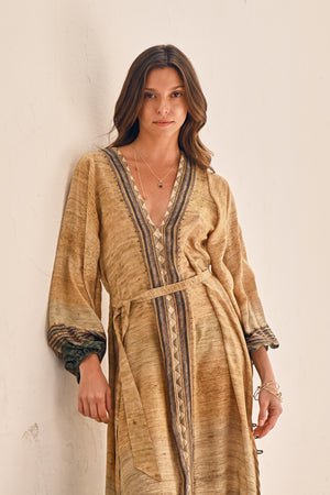 100% Crepe Silk Athena dress savannah collection the white raven clothing