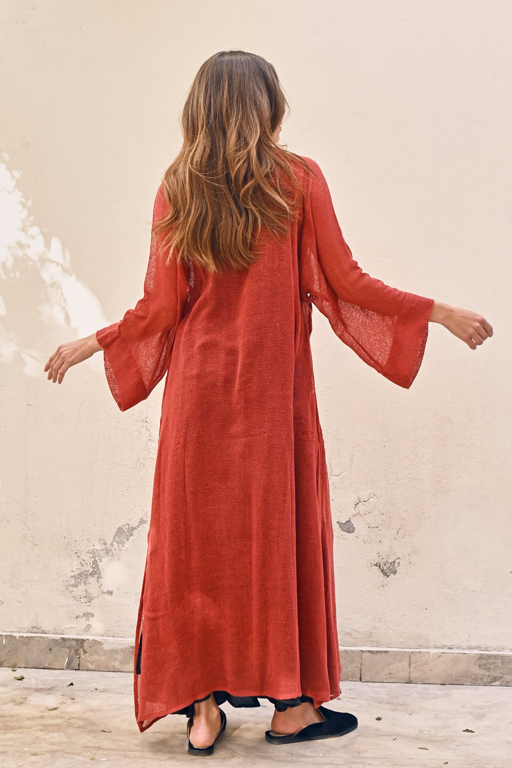 Raw Silk Gauze Hewa Kimono from Savannah Collection by The White Raven Women Clothing