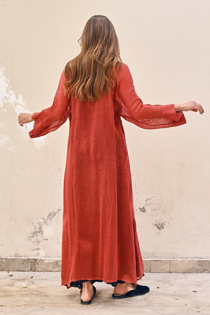 Raw Silk Gauze Hewa Kimono from Savannah Collection by The White Raven Women Clothing