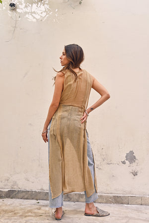 Raw Silk Gauze Hewa Armour from Savannah Collection by The White Raven Women Clothing