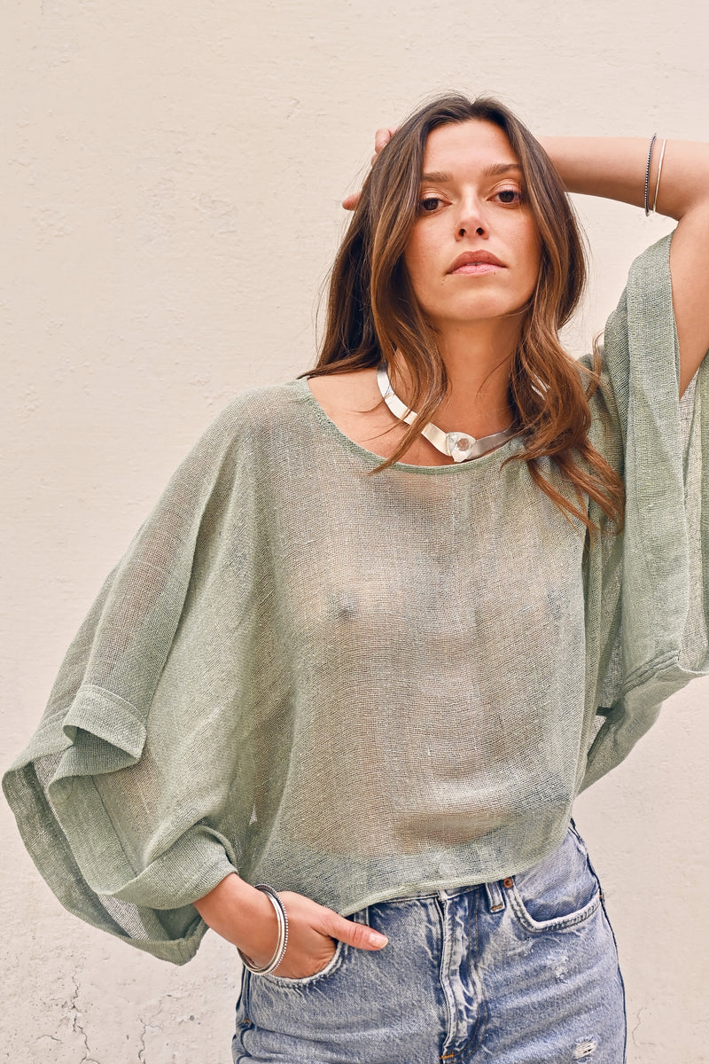 100% Raw Silk Zephyr Top from Savannah Collection by the White Raven Women Clothing