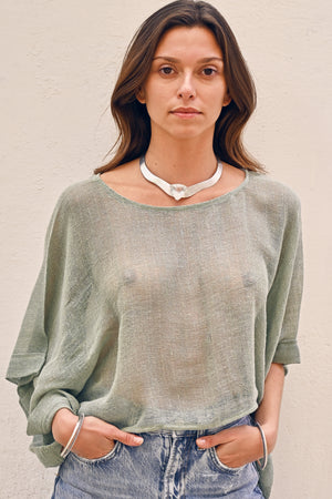 100% Raw Silk Zephyr Top from Savannah Collection by the White Raven Women Clothing