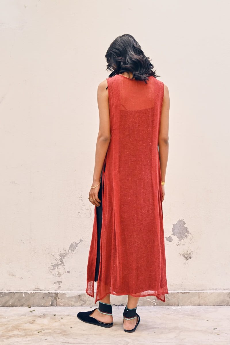 Raw Silk Gauze Hewa Armour from Savannah Collection by The White Raven Women Clothing