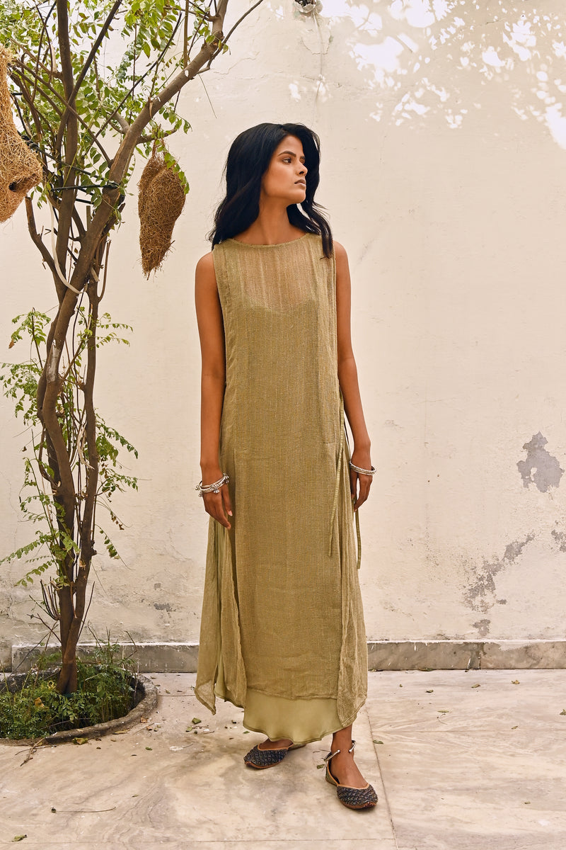 Raw Silk Gauze Hewa Armour from Savannah Collection by The White Raven Women Clothing