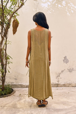 Raw Silk Gauze Hewa Armour from Savannah Collection by The White Raven Women Clothing