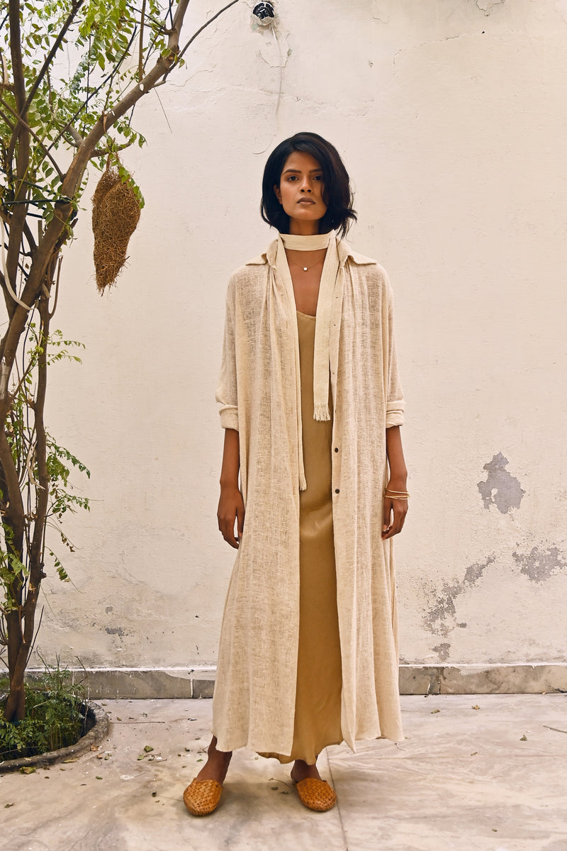 Raw Silk Svana Kurta from Savannah Collection by The White Raven Women Clothing