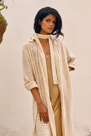 Raw Silk Svana Kurta from Savannah Collection by The White Raven Women Clothing