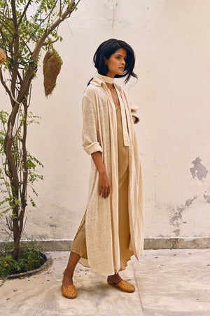 Raw Silk Svana Kurta from Savannah Collection by The White Raven Women Clothing