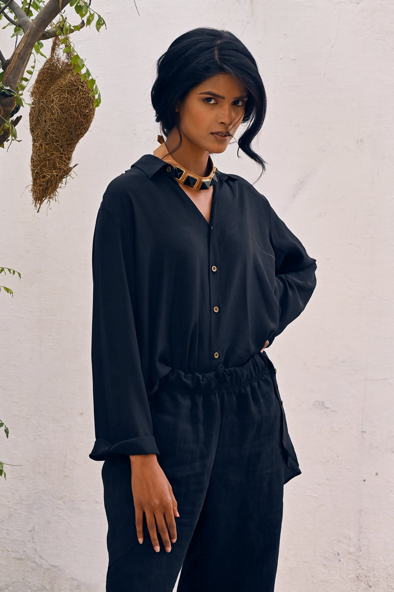 Habutai Shirt | Noir