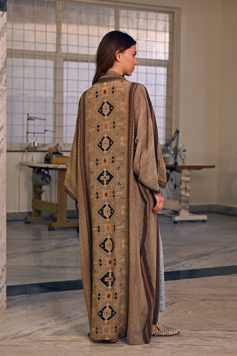 100% Crepe Silk Kurakami Kimono from Savannah Collection by The White Raven Women Clothing